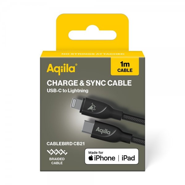 Cable Cablebird CB21 USB-C/Lightning 60W 1m Black