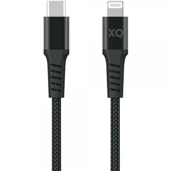 Cable Braided USB-C to Lightning 2m Black