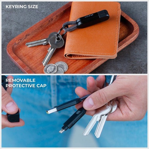 Cable inCharge X Keyring 100W 6in1 Sapphire Blue