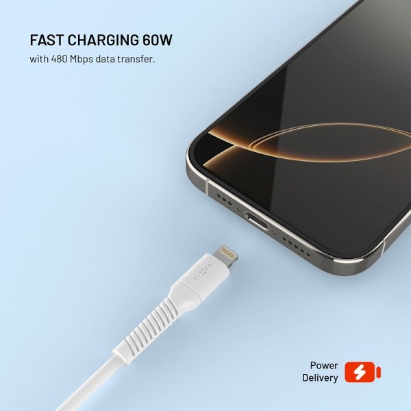 Cable Liquid Silicone USB-A/Lightning 1.2m White