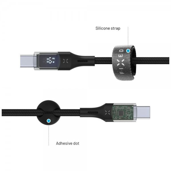 Cable with Display USB-C/USB-C 100W 1.2m