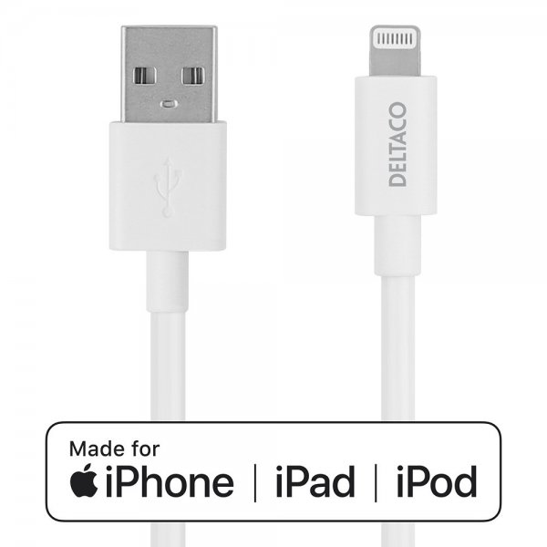 Cable USB-A Cable with Lightning Connector 1m White