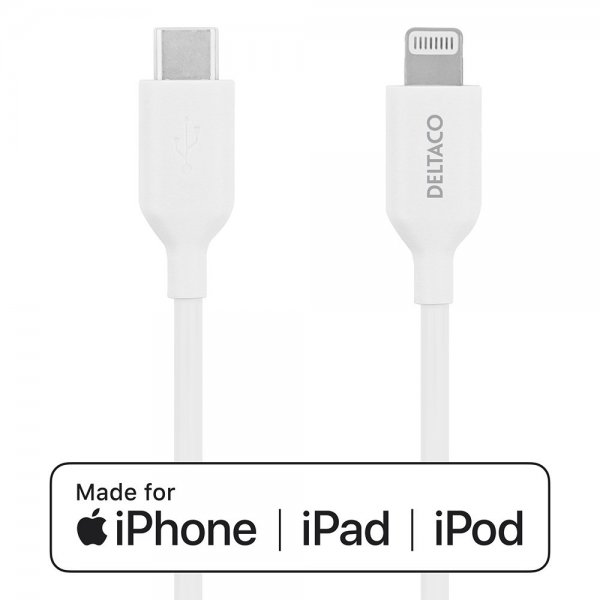Cable USB-C Cable with Lightning Connector 1m White