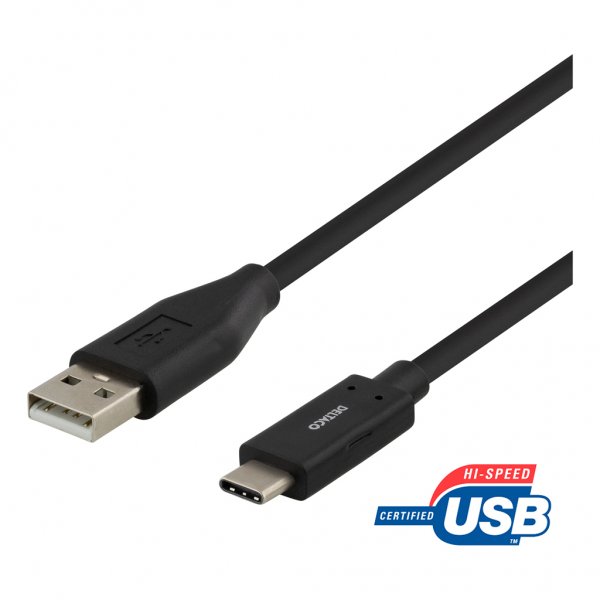 Cable USB-C to USB-A 2 meter Black