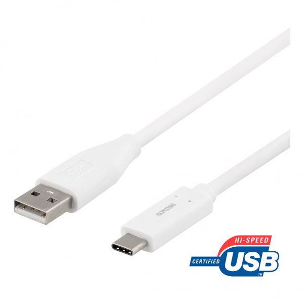 Cable USB-C to USB-A 2 meter White