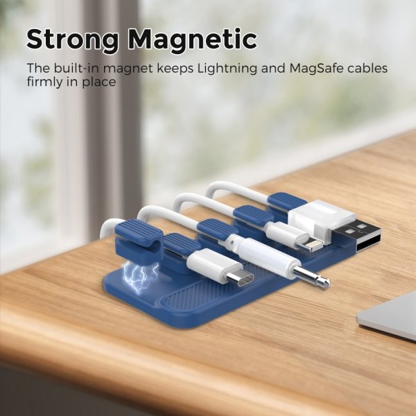CableHolder WG104 Magnetic Blue