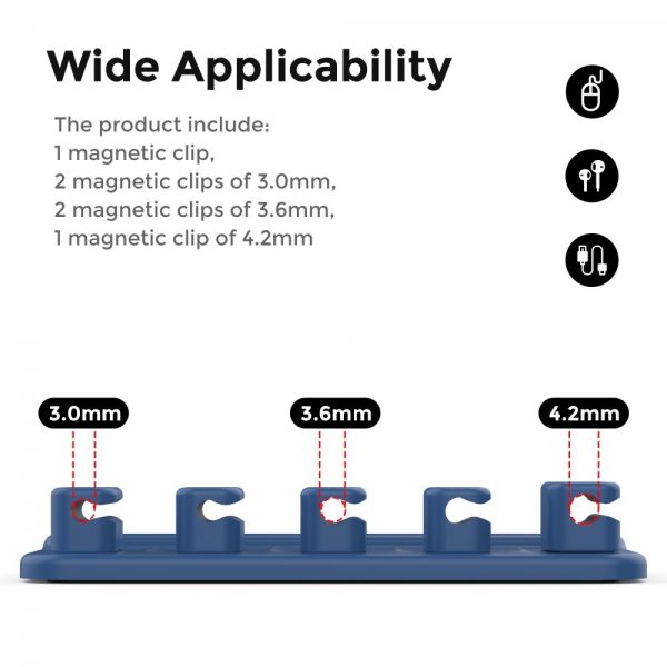 CableHolder WG104 Magnetic Blue