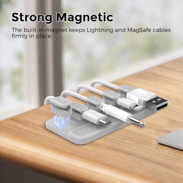CableHolder WG104 Magnetic Grey