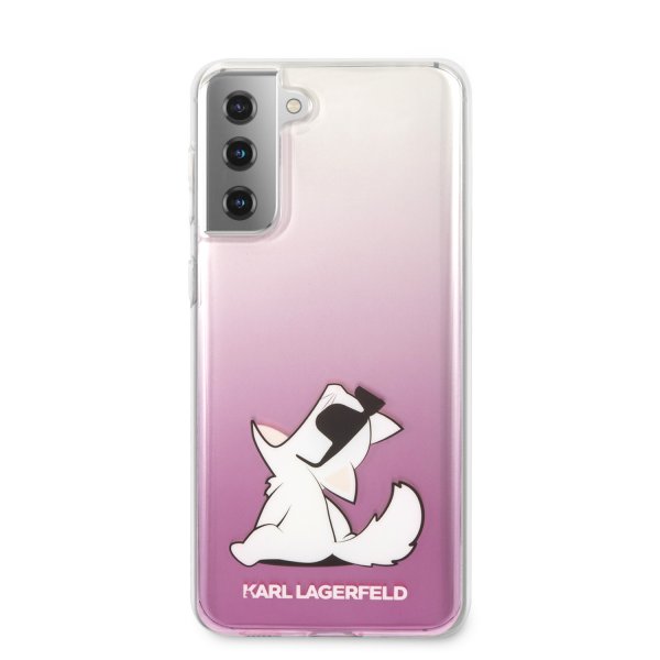 Samsung Galaxy S21 Plus Case Choupette Transparent Pink