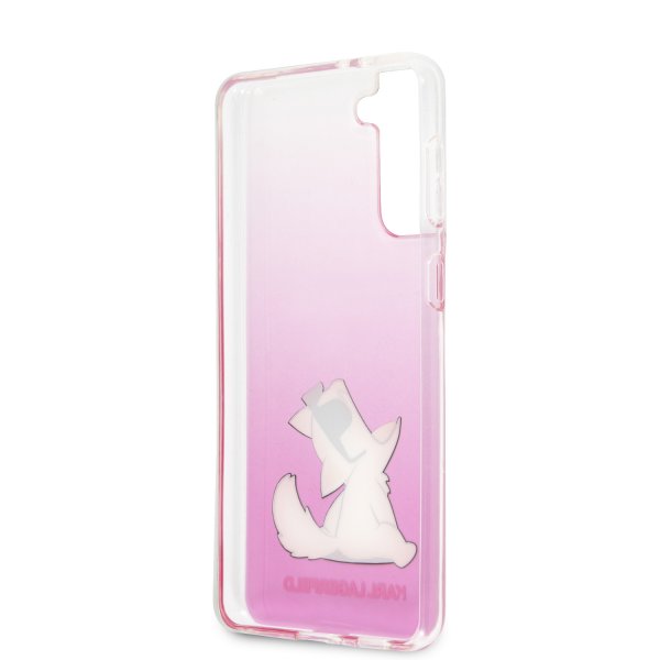 Samsung Galaxy S21 Plus Case Choupette Transparent Pink