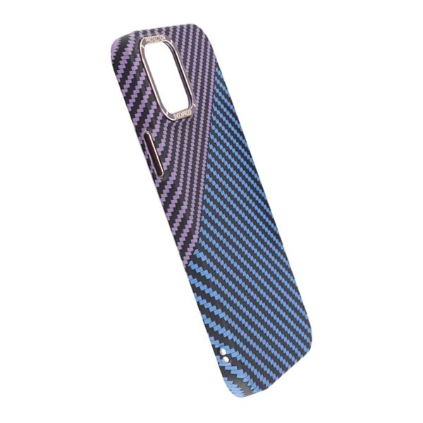 iPhone 12 Pro Max Case Carbon Fiber Pattern Blue Purple