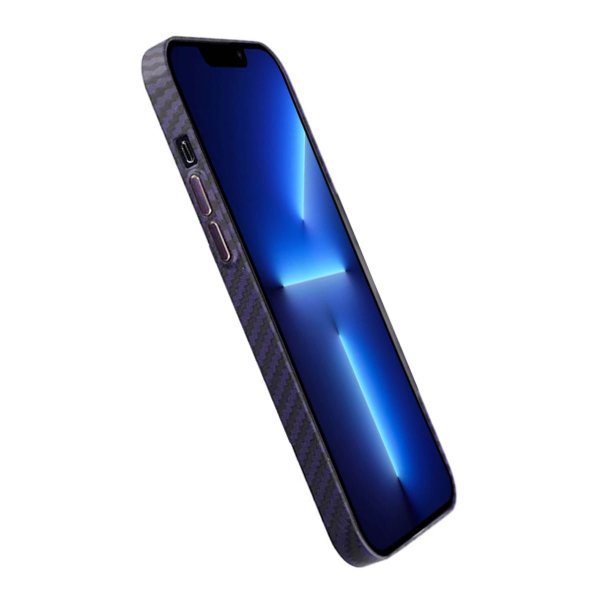 iPhone 12 Pro Max Case Carbon Fiber Pattern Purple