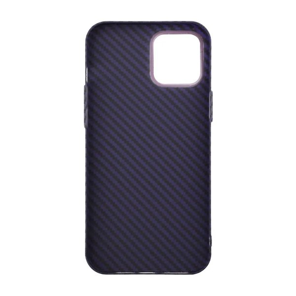 iPhone 12 Pro Max Case Carbon Fiber Pattern Purple