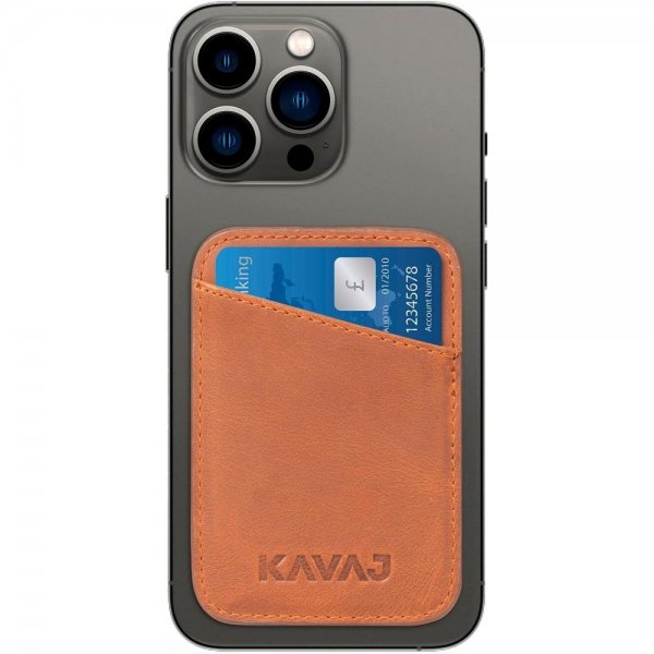 Card holder Genuine Leather MagSafe Brown