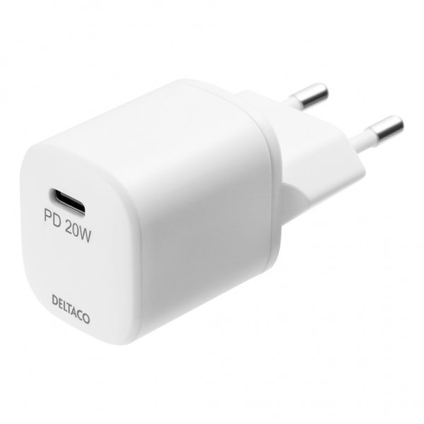 Charger 20W USB-C PD with USB-C-Lightning Cable 1 meter White