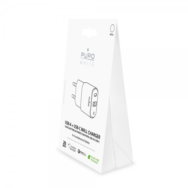 Charger USB-A + USB-C Wall Charger 20W