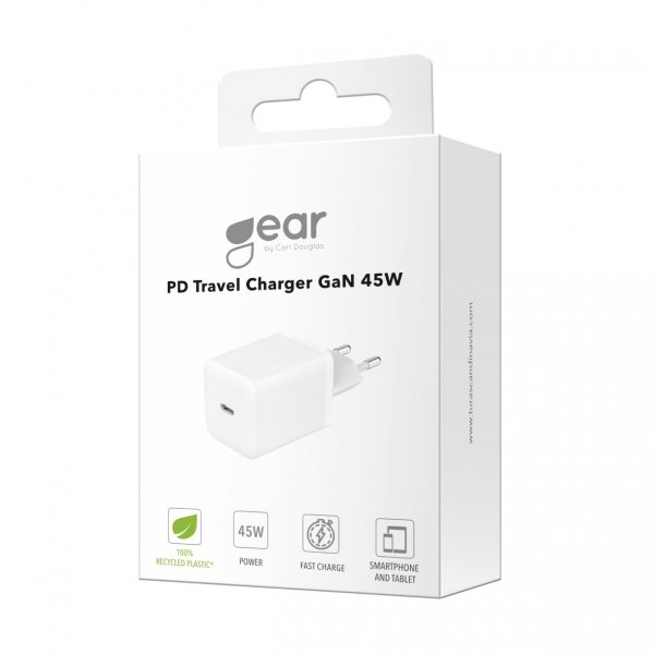 Charger USB-C PD GaN 45W White