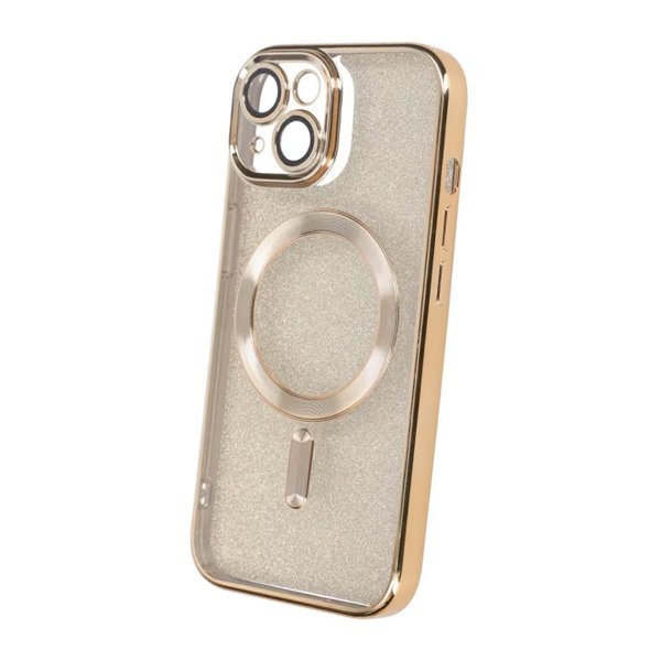 iPhone 13 Case Glitter Transparent MagSafe Gold