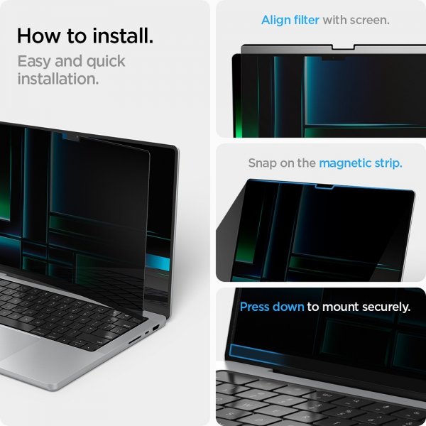 MacBook Pro 14 M1/M2/M3/M4/M5 Screen Protector Safe View