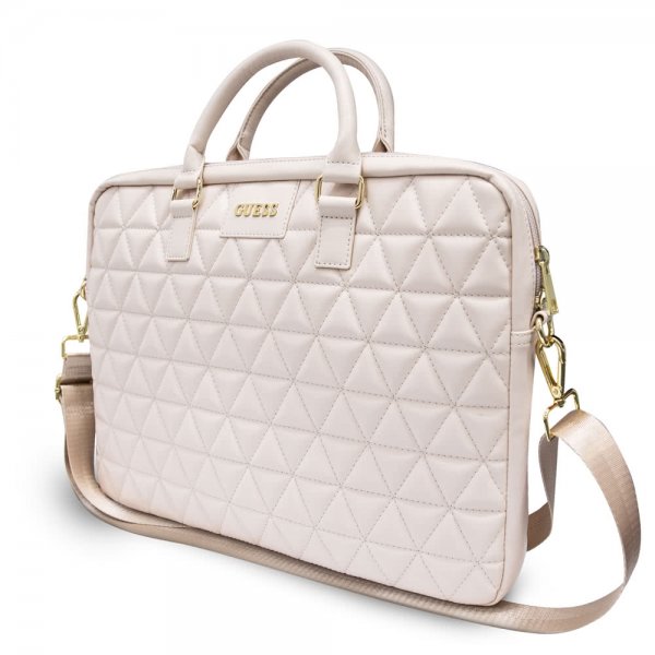 MacBook Bag 15 inch Quilted Pink