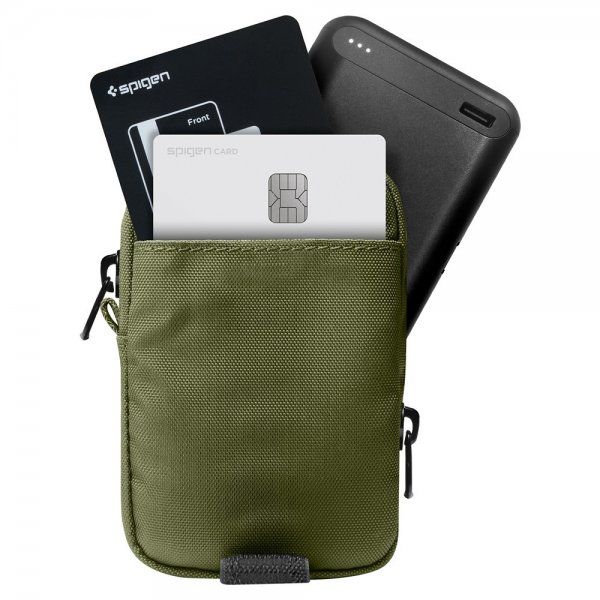 MagSafe Bag Portable Organizer Pouch Snap Zip MagFit Olive Green