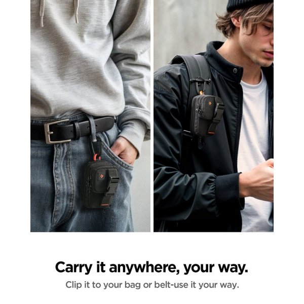 MagSafe Bag Portable Organizer Pouch Snap Zip MagFit Black