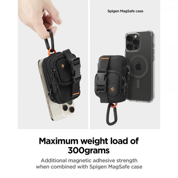 MagSafe Bag Portable Organizer Pouch Snap Zip MagFit Black