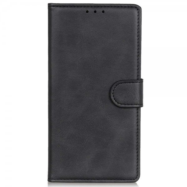 Motorola Edge 20 Lite Cover Leather texture Black