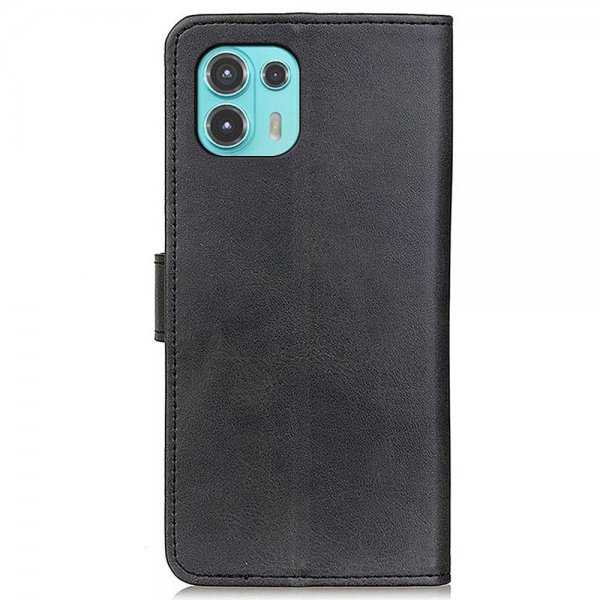 Motorola Edge 20 Lite Cover Leather texture Black