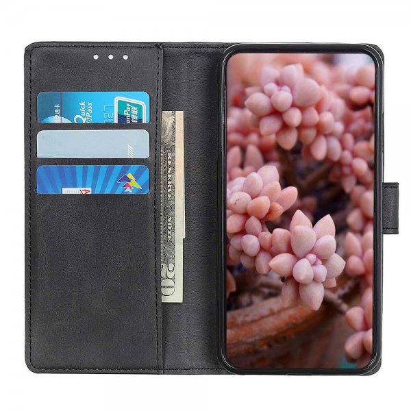 Motorola Edge 20 Lite Cover Leather texture Black