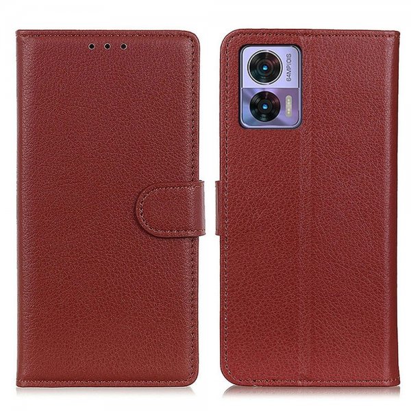 Motorola Edge 30 Neo Cover Litchi Brown