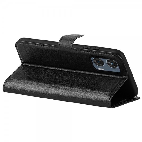 Motorola Edge 50 Fusion Cover Litchi Black