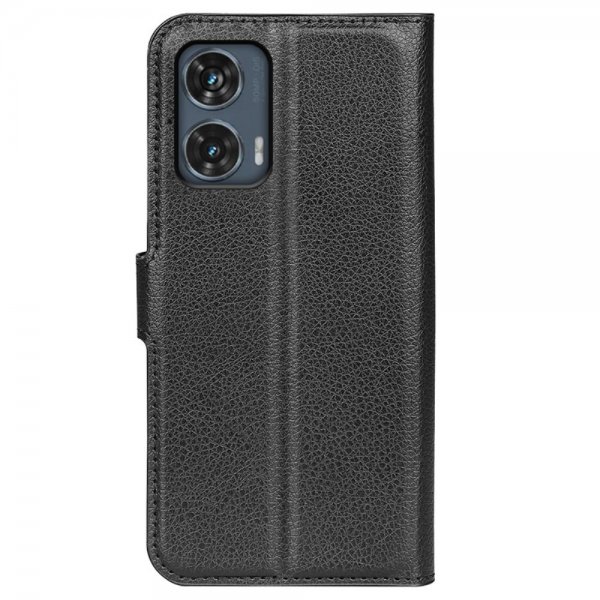 Motorola Edge 50 Fusion Cover Litchi Black