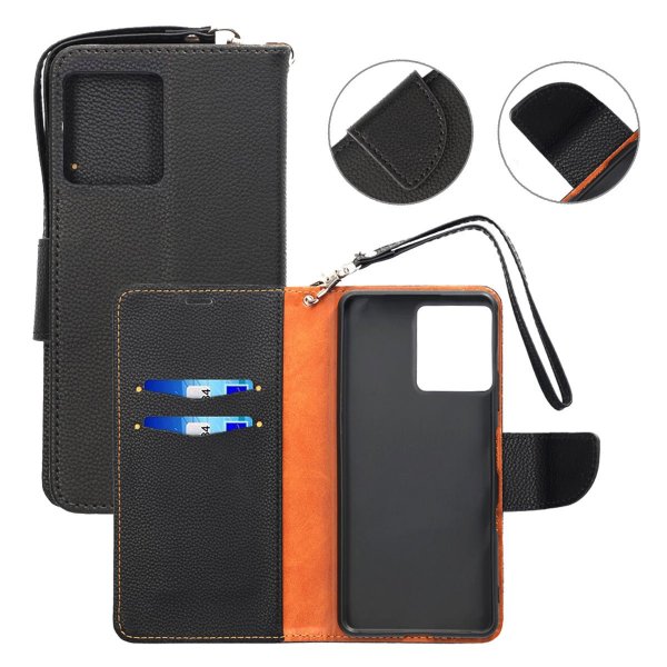 Motorola Edge 50 Pro Cover 2 Card Slots Black