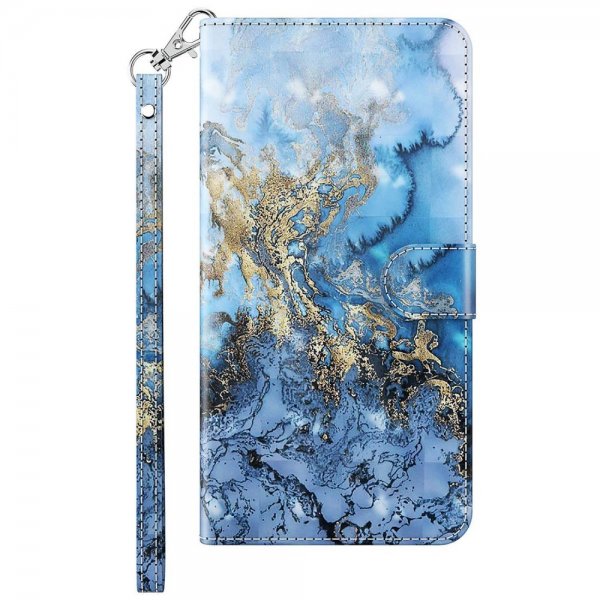 Motorola Moto e22i Cover Print Blue Marble