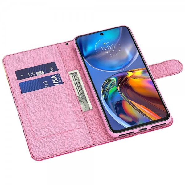 Motorola Moto e22i Cover Print Cat and Tree