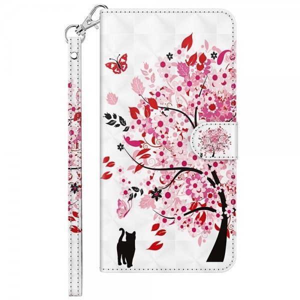 Motorola Moto e22i Cover Print Cat and Tree