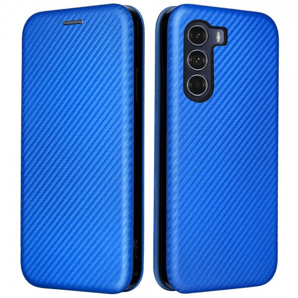 Motorola moto g200 5G Cover Carbon Fiber Texture Blue