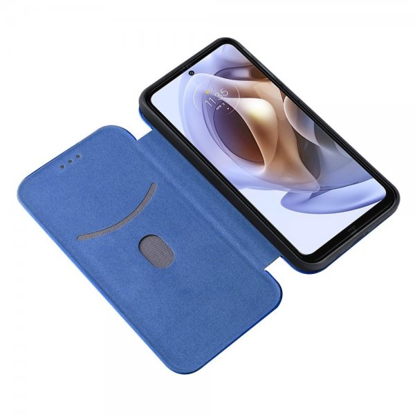 Motorola moto g200 5G Cover Carbon Fiber Texture Blue