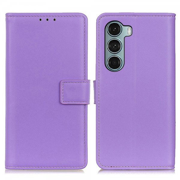 Motorola moto g200 5G Cover Leather texture Purple