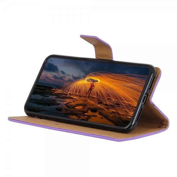Motorola moto g200 5G Cover Leather texture Purple