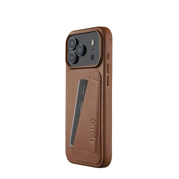 iPhone 17 Pro Max Case Full Leather Wallet Case MagSafe Tan
