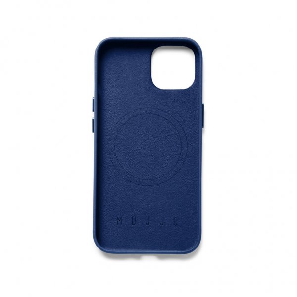 iPhone 14 Case Full Leather Case MagSafe Monaco Blue