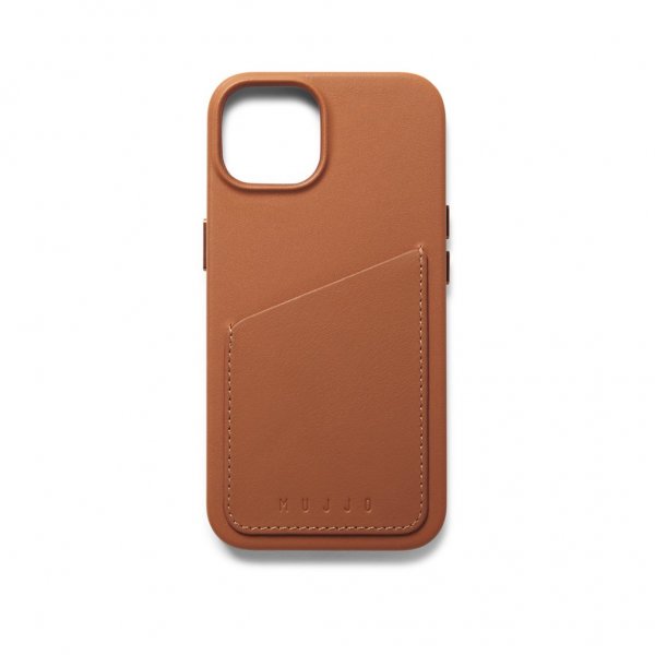 iPhone 14 Case Full Leather Wallet Case Tan