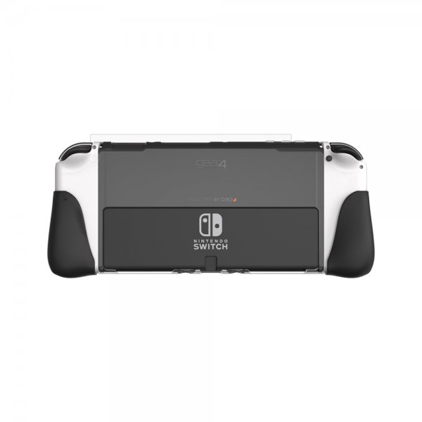 Nintendo Switch OLED Case with Screen Protector Kita Grip 360 Clear