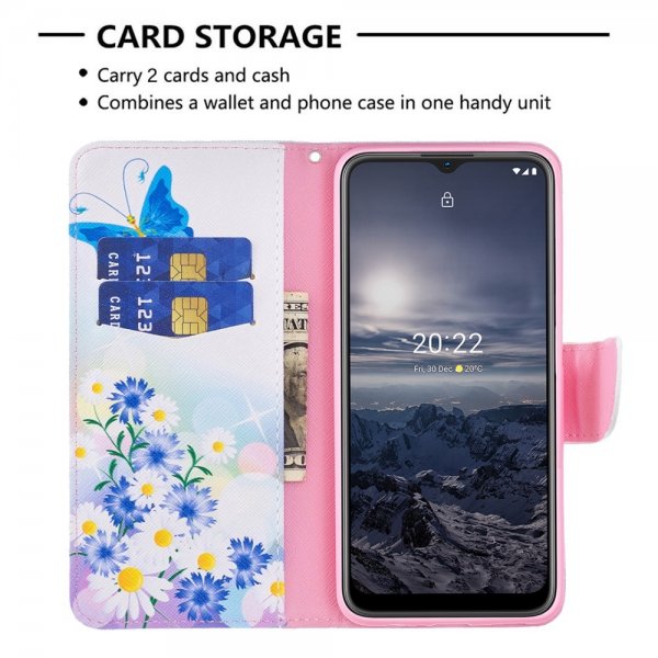 Nokia G11/G21 Cover Print Butterflies and Flowers