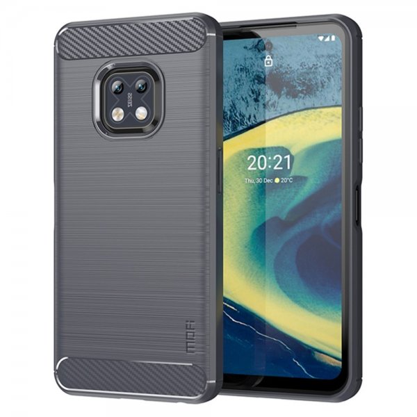 Nokia XR20 Case Brushed Carbon fiber texture Grey