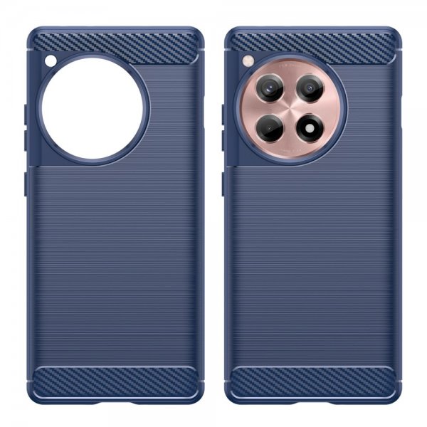 OnePlus 12R Case Brushed Carbon fiber texture Blue