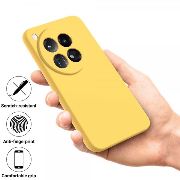OnePlus 12R Case with Strap Silicone Yellow