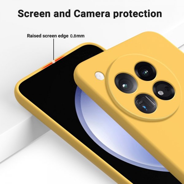 OnePlus 12R Case with Strap Silicone Yellow